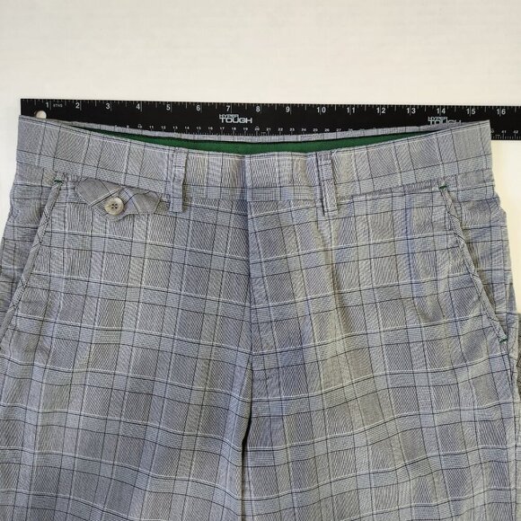 Golfino Casual Drive Checked Trouser Slim‎ Golf Pants 32 Gray Stretch Preppy - Picture 5 of 10